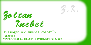 zoltan knebel business card